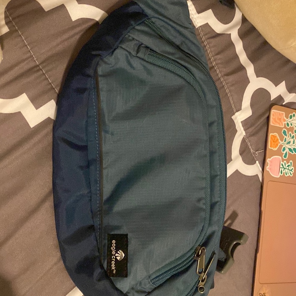 Blue fanny pack